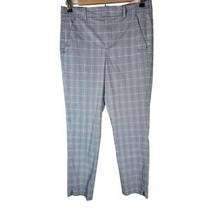 RALPH LAUREN POLO Women's Gray Pink Plaid Active Golf Ankle Pants SZ 6
